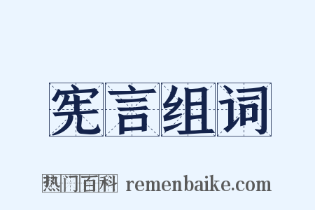 宪言组词是什么意思的图片